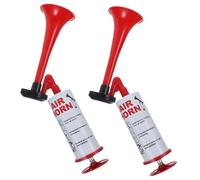 Gatuida 2 pièces Klaxon à Air Portable Corne à Main pour Football et Fête Pompe Manuelle sans Gaz Signal Sonore Puissant pour Événements Sportifs et Célébrations