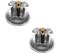 Gatuida 2 Pièces Lait d'avoine Cochon mangeoire Automatique pour Animaux de Compagnie coopérative Abreuvoir Chevre Abreuvoir pour chèvre Vache Abreuvoir Bol d'eau de Vache Acier Inoxydable