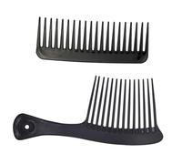 Gatuida 2 pièces Lot de Peignes à Grosses Dents Larges Ergonomiques pour Cheveux Bouclés Épais et Longs Démêlage sans Tiraillement Coiffure Confortable pour Salon et Usage Quotidien