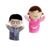 Gatuida 2 Pièces Marionnettes à Main Famille Peluche de Jouets pour Rôle Activités Imaginatives et Histoires pour Garçon Fille Améliorez la Communication et Renforcez Les Liens Parent
