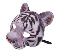 Gatuida 2 Pièces Masque D'animal de Bal de Tigre Cosplay | Plastique Demi-visage, Ouvertures Respirantes, Design Ergonomique, pour Fêtes à Thème, Photos, Adultes