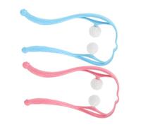 Gatuida 2 pièces Masseur Manuel Double Points de Pression pour Cou et Mains Facile à Utiliser Détente Musculaire Profonde Portable Bleu et Rose pour Bureau et Voyage