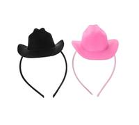 Gatuida 2 Pièces Mini Cowgirl Headband Set Lightweight Western Party Hair Accessories For Women And Stylish Mini Cowboy Hat Headpiece For Halloween Festival And Carnival