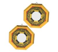 Gatuida 2 Pièces Miroir Feng Shui Bagua Alliage pour Protection et Harmonie Décoration Suspendue pour Maison et Bureau
