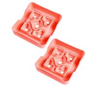 Gatuida 2 pièces Moules Mini Sandwich Plastique Portable Forme de Coeur Moulages Pâtisserie Compacts et Faciles à Nettoyer pour Voyages