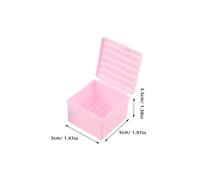 Gatuida 2 Pièces Nail Art Brush Cleaning Cups With Lid Plastic Nail Dappen Dish And Square Soak-off Bowl Built-in Pen Rack For Organized Drying Manicure Supplies
