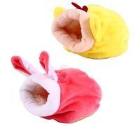 Gatuida 2 pièces Nid Douillet pour Petits Animaux Lit Chaud pour Cochons Hamsters et Souris Cachette Confortable et Tunnel Ludique pour Cage Hiver