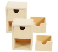 Gatuida 2 pièces Non Peints Petit Meuble à Couches pour Bricolage DIY Finition Lisse sans Cadeau Créatif pour Garçon Fille et Amis
