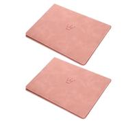 Gatuida 2 Pièces Organisateur de Documents Acte de Naissance en Simili Cuir Rose, Pochette Protectrice Pliable pour Préserver les Précieux Souvenirs de Bébé