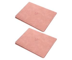 Gatuida 2 Pièces Organisateur de Documents Acte de Naissance en Simili Cuir Rose, Pochette Protectrice Pliable pour Préserver les Précieux Souvenirs de Bébé