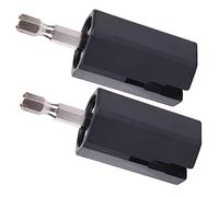 Gatuida 2 pièces Outil de Remplacement pour Mécaniques de Guitare Embout Électrique pour Perceuse Tourne Cordes Compatible Accessoires Guitare et Ukulélé Noir