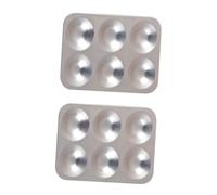 Gatuida 2 pièces Palette de Peinture Aluminium Plateau Mélangeur Pigment Léger et Lavable pour Aquarelle Huile DIY Artistes
