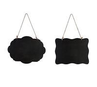 Gatuida 2 pièces Panneaux Miniatures Ardoise Noire Effaçable Décoratifs Bois pour Messages Personnalisés pour Décoration de Maison et Événements Spéciaux
