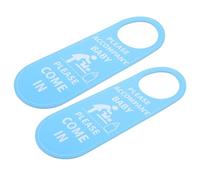 Gatuida 2 Pièces Panneaux « Ne Pas Déranger » Plaque de Porte de Chambre D'garçon Fille en PU Double Face Bleu Rose, Silencieux, Léger, pour Chambre de Garçon Fille et Nurserie