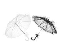 Gatuida 2 Pièces Parapluies Dentelle Vintage pour Mariage et Tea Party Élégants Parasols Décoratifs avec Poignée Ergonomique Accessoires de Cérémonie Extérieure et Photos Halloween Lot de
