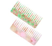 Gatuida 2 Pièces Peigne à cheveux antistatique démêlant poil style portable hair charms peignes comb peigne coiffant à dents larges peigne pour les cheveux des hommes Feuille d'acétate