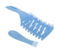 Gatuida 2 Pièces Peigne de Coiffage, Peigne Démêlant pour Cheveux Bouclés, Grand Format, en Cpu, Bleu, Embout de Précision, pour L’application de Produits Coiffants, Usage Quotidien
