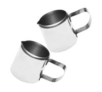 Gatuida 2 pièces Pichet à Lait Acier Inoxydable de Mini Récipient pour Café Sauce et Miel pour Cafés Restaurants et Desserts