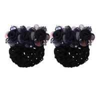 Gatuida 2 Pièces Pince à Chignon Fleur en Tissu Léger Structure en Filet, Accessoire Élégant et Délicat pour Cheveux de Femmes, pour Tenues Quotidiennes
