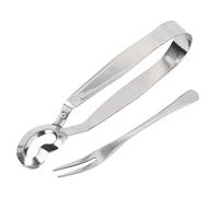Gatuida 2 pièces Pince à Escargot Acier Inoxydable avec Fourchette et Clip Ustensiles pour Maison et Restaurant Idéaux pour Déguster des Escargots et Fruits de Mer