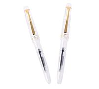 Gatuida 2 pièces Pinceaux Calligraphie Chinois Transparents Stylo Plume Doux Portable pour Peinture Écriture Absorption Encre Fluide Facile à Nettoyer Adapté Débutants et Artistes