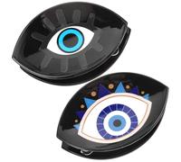 Gatuida 2 Pièces Pinces Cheveux Mâchoires Décoratives Evil Eye Bleues Lot de Accessoires Coiffure Femme Grandes Pinces pour Maintien Sûr et Style Unique