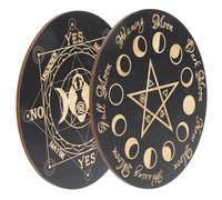 Gatuida 2 pièces Planche de Divination Bois avec Pendule Décoration Ésotérique Légère et Solide pour Méditation Tarot Conseillers et Astrologues Jeu Divinatoire à Usage Domestique