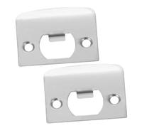 Gatuida 2 pièces Plaque de Finition Gâche Acier Inoxydable Renfort Serrure pour Porte D Entrée Cache Trou pour Pêne