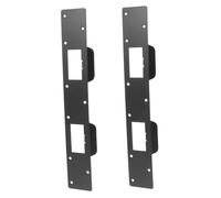 Gatuida 2 Pièces Plaque de Renfort pour Gâche de Porte Robuste avec Double Trou Finition Corrosion Compatible Serrure à Pêne pour Réparation et Sécurité Renforcée