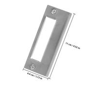 Gatuida 2 pièces Plaques de Renfort Acier Inoxydable pour Porte Entrée Kit de Réparation Robuste avec Couverture de Trou pour Gâche et Butée Installation Facile pour Cadre de Porte