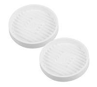 Gatuida 2 pièces Plateau Plastique pour Porte-Poussoir WC et Soucoupe pour Plantes Intérieur Lot de Support Antidérapant et Résistant pour Pots de Fleurs et Accessoires de Salle de Bain