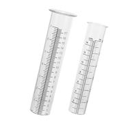 Gatuida 2 pièces Pluviomètre Transparent Plastique et Outil de Mesure de Pluie Précis et Portable pour Jardin Terrasse et Pelouse Lecture Claire