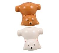 Gatuida 2 Pièces Porte Brosse à Dents Animal Cartoon Organisateur Comptoir Salle de Bain Distributeur Décoratif pour Cure Dents Garçon Fille