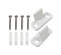 Gatuida 2 Pièces Porte Coulissante Rails De Sol De Grange En Acier Au Carbone Blanc Guide Plancher Rail Portes Coulissante Butée de Porte
