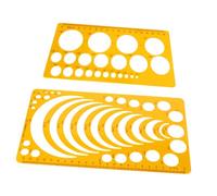 Gatuida 2 pièces Règle Modèle Géométrique Plastique Transparent Gabarit de Dessin Pratique pour Mesure et Création