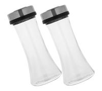 Gatuida 2 pièces Salière Poivrière Acier Inoxydable de Bouteilles avec Trou Verseur Réglable pour Sel et Épices pour Cuisine Camping