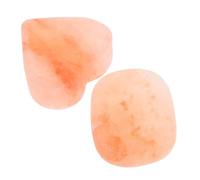 Gatuida 2 Pièces Savonnette au Sel Minéral de L'himalaya pour Soin des Pieds et Spa, Protection Hydratante Sensible et Nettoyage Profond, Forme Cœur et Ovale pour Massage Corporel