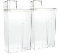 Gatuida 2 pièces Seau de Rangement Transparent pour Lessive Lot de Conteneur Multi Usage pour Détergent et à Laver pour Maison et Restaurant