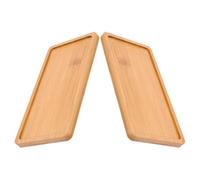 Gatuida 2 Pièces Soucoupe Bambou pour Pots de Fleurs, Plateau Stable | Bambou , Couleur Kaki, Support Discret pour Vases et Jardinières, Entretien Facile, Style Rustique