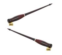 Gatuida 2 Pièces Stylo Calligraphie Vintage en Résine et Bois Foncé, Solide et Optimisé pour Débutants, pour Lettrage la Main et Dessin Artistique