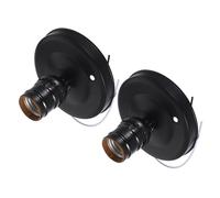 Gatuida 2 Pièces Support de Lampe Plafond Mural Vintage Noir Perle Douille Ampoule Industrielle Simple à Installer pour Chambre Salon DIY