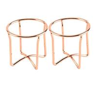 Gatuida 2 pièces Support de Rangement pour Éponges à Maquillage Forme de Croix Rose Doré Étagère Délicate pour Séchage et Exposition des Houppettes de Beauté