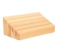 Gatuida 2 Pièces Support en Bois Khaki à Base Stable, Multi-Fentes | Finition Lisse Joint, pour Cartes de Visite ou Tarot, Usage Tabletop et Hôtel