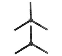 Gatuida 2 pièces Support Pliable pour Réchaud à Gaz de Camping Stabilisateur Trépied Réglable pour Cartouches de Gaz Extérieures Base Antidérapante Noire pour Surfaces Inégales