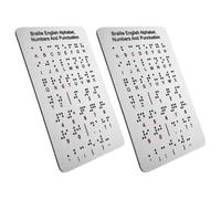 Gatuida 2 Pièces Tableau D’apprentissage de L’alphabet Braille pour Débutants