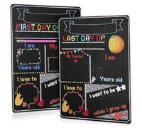 Gatuida 2 Pièces Tableau Double Face Premier Jour École Petit Format Panneau Ardoise Décoratif pour Maternelle Usage Scolaire et Préscolaire Signe Personnalisable pour Rentrée Scolaire