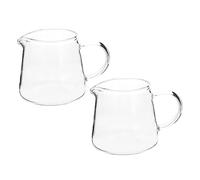 Gatuida 2 pièces Tasses à Café Verre de Crémier Décoratif et Boissons Chaudes Parfait pour Maison Cafés