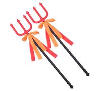 Gatuida 2 Pièces Trident Diable Plastique pour Adulte Accessoire Halloween Réaliste Décoration Cosplay Sécurisée et Portable pour Costume de Carnaval