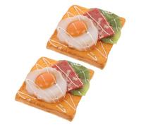 Gatuida 2 Pièces Œuf Au Plat Faux Réaliste Décoration et Légère pour Vitrine de Cuisine Boulangerie et Photographie