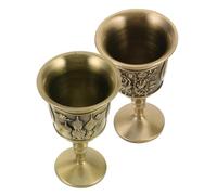 Gatuida 2 Pièces Verres à Liqueur Vintage Européens de Gobelets Hauts Rétro Style Château et Rose Tasses Décoratives pour Whisky et Spiritueux Design Élégant et Compact